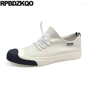 Casual Shoes Skate Trainers Real Leather Lace Up Luxury Men Footwear Comfort High Quality Black And White Genuine Sneakers