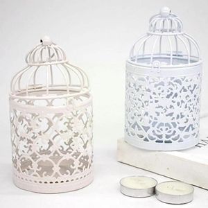 Candle Holders Cute Hanging Bird Cage Candles Holder Retro Iron Candlestick Party Decor Decoration Home Lantern Accessories Y2r2