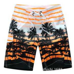 Beach pants mens summer fashion printed beach Capri Pants sports shorts