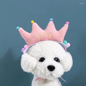 Dog Abbigliamento Cappello da pet con gatto con candela corona Design regalo di compleanno per la festa di compleanno copricapo Accessori per bambini Accessori per bambini
