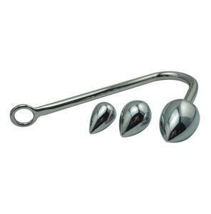 Sostituibile tre palline metal ganci anali spine cinghia su giocattoli sessuali per gancio di corda di coppia con stimolazione dell'ano9120670