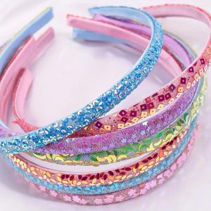 Hair Accessories 7PC Sparkly Sequin Headband Set Anime-Inspired Accessory For Girls 14 Perfect Gift Headwear Scrunchie