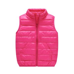 dresses Child Full Zip Waistcoat Winter Coats Baby Outerwear Girls Boys Warm Cotton Turtleneck Vest for School Kids 114 Years Old