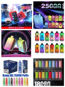 Oryginalne Puff Bang King 25000 Puffs 12000 15000 20000 Dostępowe Vape E papierosy Wstępnie wypełnione Bang Box 18000 18K 20000 20K Puff 25k Puffs 30K 30000 36K 36000 Puffs Vaper