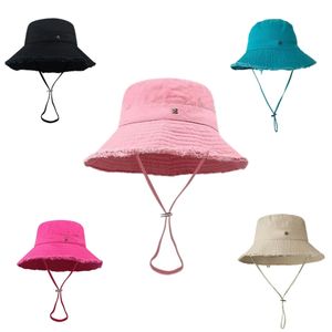 Дизайнерские шляпы для мужчин Le Bob Cap Woman Bucket Hat Hat Travel Cappello Casquette Luxe Модный летний повседневной повседневное солнце Sun Предотвращение уличной пары шляпа Blue GA130 H4