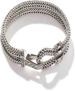 John Hardy Men039S Classic Chain Silver Hook Stand Armband 9MM9905974