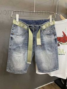 Мужские джинсовые дизайнерские перфорированные джинсовые шорты, мужской модный бренд свободный и случайный американский негабаритный нищий, летние тонкие шорты 15BS 15BS