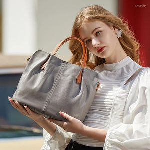 Tasche Tasche Handtaschen Frauen Frauen echtes Kuhleder Großer tragbar