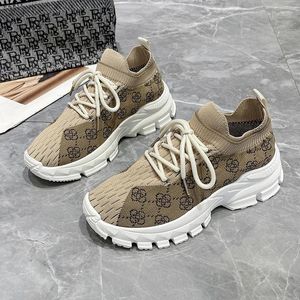 Casual Shoes Plus Size Women's Spring and Autumn Sneakers Breattable Mixed Color Designer Tennis