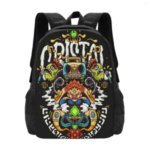 Backpack Cristal School Bags For Teenage Girls Laptop Travel Alien Retro Cute Colorful