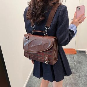 DRAVINDING FANCHILA Vintage Bag damska Brytyjski styl duża pojemność JK mundur Student Messenger Studenci Mochilas Para Mujer