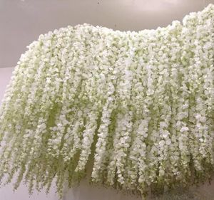 24 färger 34 cm elegant konstgjorda blommor wisteria blommor vinrankor trädgård vägg hängande diy rotting mittpunkt xmas party bröllop 9835232