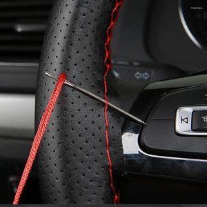 Steering Wheel Covers Car Braid Cover Texture Comfortable Soft PU Artificial Leather 38 Cm With Needles And Thread Auto Accessories