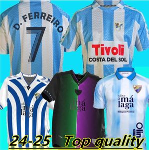 2024 2025 Camiseta Malaga CF Soccer Jersey 120 Aniversario Kids Kit Remake Retro 24/25 Home Football Shirts Men Bustinza M. Juande Ramon Febas Alex Gallar Concept Kit 88