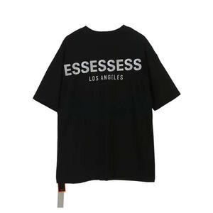 Essentialsclothing tasarımcı tişört yaz erkek tişört ess yansıtıcı kısa kollu moda marka kadın gevşek tişört çift sokak hip hop kısa kollu 986