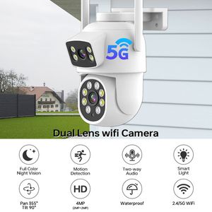 Outdoor Dual-Lens Gun Ball Linkage 3 Million HD Monitoring 2.4/5G Dual-Frequency Full Color W IFI Camera