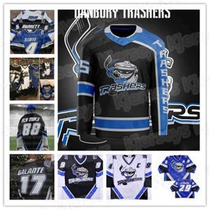 Ceocustom Uhl Rare Danbury Trashers 2004-05ホッケージャージーブレントグレツキースコットスターリングマイクベイラックガラントブラッドウィングフィールドジョンミラクティブレンダン