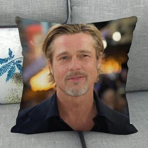 Подушка Custom Brad Pipillowcase Свадебное декоративное хлопковое белье для домашней обложки 45x45 (одна сторона)