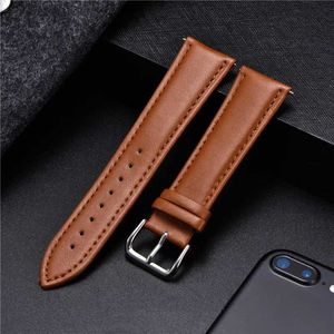 Watch Bands Casual Genuine Calfskin Leather Strap Business Men Women Bracelet 16mm 18mm 20mm 22mm 24mm band Accessories H240504