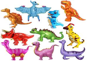 Assemble Dinosaur Foil Balloon Party Decor 4D Giant Walking Animal Triceratops Stegosaurus Balloons Birthday Decorations Ballon Ju1526530