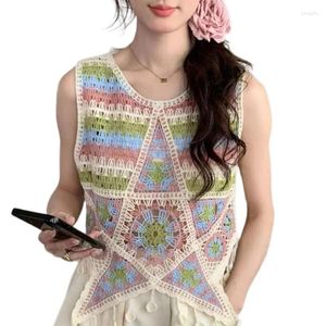 Women's Tanks Sleeveless Top For Loose Crocheted Camisole Tops Crop Vests