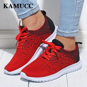 Fitnessskor kamucc kvinnor sneakers sommar vulkanisera korg femme snörning ut tränare damer lätt tenis feminino