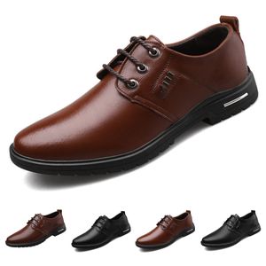 GAI Fashion luxury dress shoes Party Office men business classic outdoor shoes Black brown white men office shoes size38-45