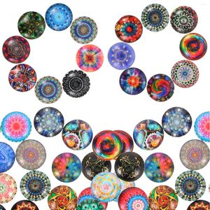 Storage Bottles Fashion Mosaic Tiles For Diy Jewelry Design Shiny Gemstone Pendant Elastic Stretch String Round Dome Glass