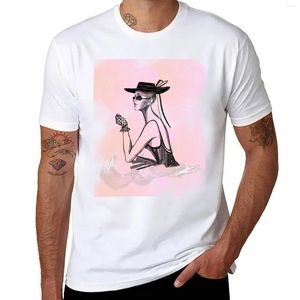 Herrtankstoppar stigande av den rosa damerna t-shirt och klistermärken rolig t-shirt snabb torkning av pojkar djurtryck män