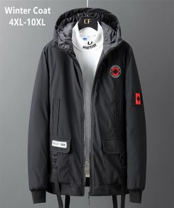 Winterjacke Männer mit Kapuze warm warm warm Tarnparka männliche Plus -Größe Black Hoodie 6xl 7xl 8xl 9xl 10xl große Herrenmantelkleidung 202830130