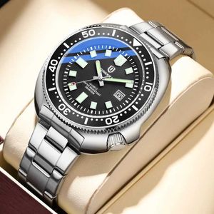 Нарученные часы Qingxi Mens Top Luxury Nearnably Steel Waterpronation Luminescent Date Большой циферблат Quartz Regreio Masculino H240504