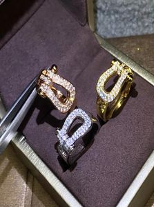 925 Sterling Silver Fashion U-formad figur 8 Horseshoe Ring Ring Familemärke Fina smycken för kvinnor grossistfrakt4994239