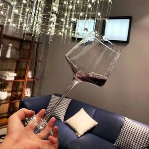 450 630ml Wine Vodka Goblet Crystal Bar Home شفاف فريد من نوعه