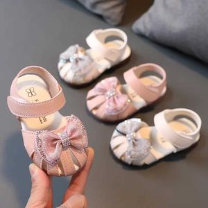 Sandals Girls and Baotou New Summer Slow Sole Walking Childrens Shoes H240504