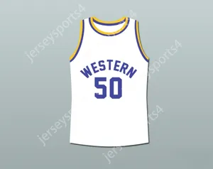 Custom Nay Mens Youth/Kinder Shaq Neon Boudeaux Western University Basketball Jersey Blue Chips Movie Top S-6xl
