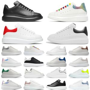 Designer skor casual skor stor storlek 36-45 plattform sneakers män kvinnor läder snörning skor mode mocka multicolour sport vit rosa svart reflekterande storlek 36-45