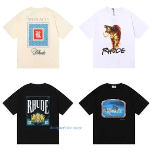 디자이너 남성 T 셔츠 Rhud Tshirt 빠른 건조한 통기성 여자 짧은 슬리브 럭셔리 Tshirts 셔츠 빈티지 의류 여름 패션 맨 의상