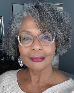 Grey Curly Bob Wigs Short Silver Grey 4c Afro Kinky Curly Wigs For Women salt and pepper Top Machine Made Wig 130%Density