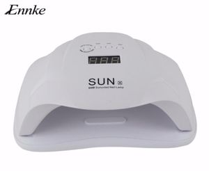 Sun X 54 W Nail Gel Dryer Machine UV LED -lampa för nageltork Professionell White Light Polish Machine Fast Art Tools1241053