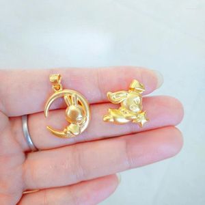 Pingentes pura 14k de cor de ouro amarelo para mulheres gargantilha de aniversário para gargantilha de joias finas sem colar