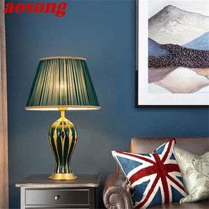 Table Lamps AOSONG Contemporary Ceramics Lamp Luxurious Living Room Bedroom Bedside Desk Light El Engineering Decorative Lights