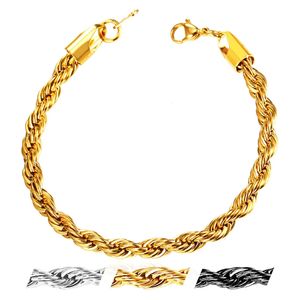 Bainspro Bracelet Men Gold/Black Color Diwelry 316L браслеты из нержавеющей стали.