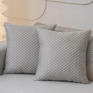 Pillow Cover Attractive Jacquard Sofa Seat Washable Cottom Throw Case Dorm Decor