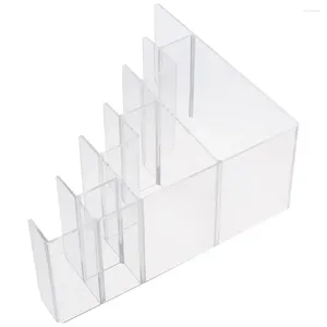 Jewelry Pouches Transparent Clear Display Risers Showcase Fixture 6 Tiers Acrylic Racks Organizer Wallet Holder Stand Sunglasses