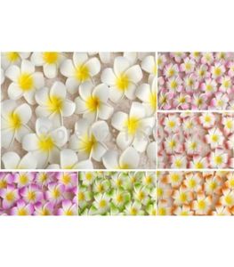 Dekorativa blommor kransar festliga leveranser 100 st 7cm hela plumeria hawaiian skum frangipani för weddi7252201