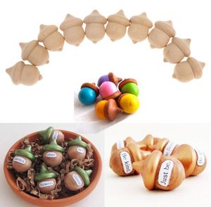 10PCS lot Wood Acorns Unfinished DIY Acorns Wedding Supplies Fall Decor Educational Counting Handmade Painting Materials Wood Cra5802151