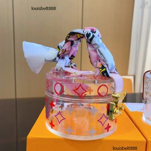 Designer Bag Tote Bag Fashion PVC Jelly Transparenta Box Bags Woman Luxury Akryl Transparent tryck Handväska Purses Card Holder