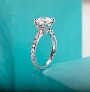 Pierścienie klastrowe anujewel 3ctColor Moissante Diamond zaręczynowy obrączka 18k złota platowana dla kobiet hurtowa 2209216924968