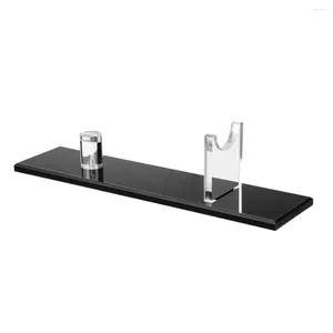 Caschetti per gioielli da 1 pcs per il display per coltello stand desktop a acrilico singolo supporto singolo per decorazioni per la casa (base nera)