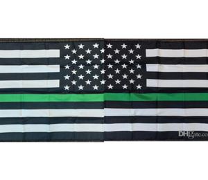 200pcs 90x150 cm Polyester 3x5ft Banner con contanti metallici Green Green Line America Flags National G1731605403